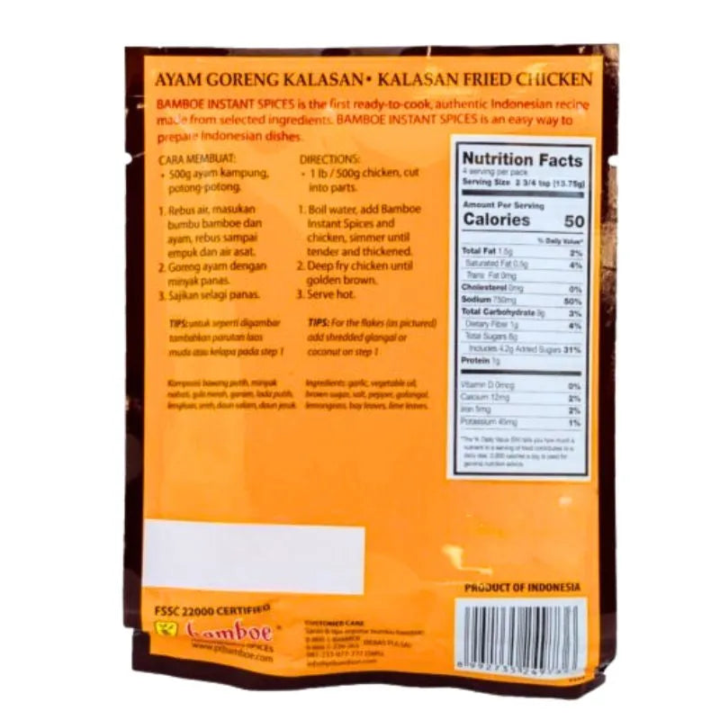 Bamboe Bumbu Ayam Goreng Kalasan - 55g-Global Food Hub