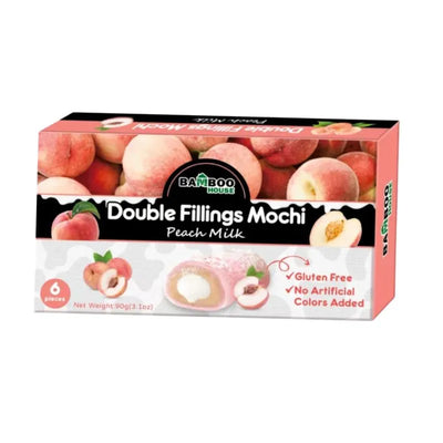 Bamboo House Double Filling Peach Mochi - 90g-Global Food Hub