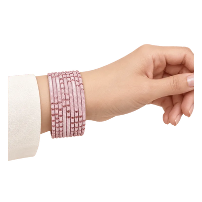 Bella Adults Bangles Set of 24 - Baby Pink - Size 2.6-Global Food Hub