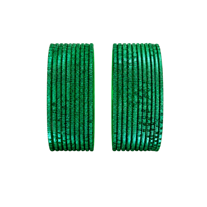 Bella Adults Bangles Set of 24 - Dark Green- Size 2.4-Global Food Hub