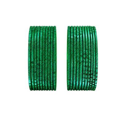 Bella Adults Bangles Set of 24 - Dark Green- Size 2.8-Global Food Hub