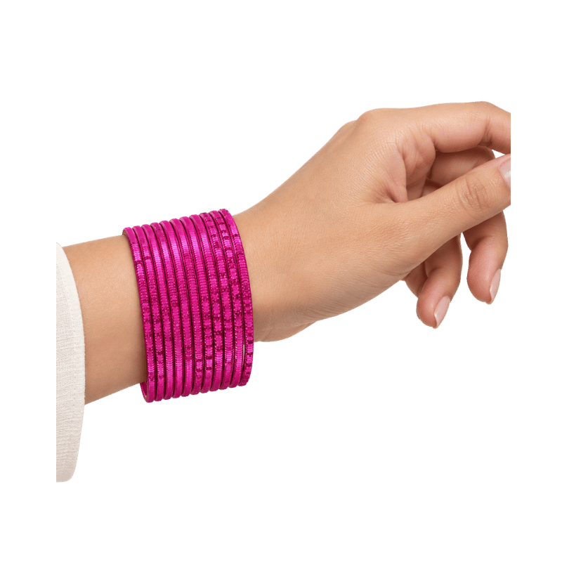 Bella Adults Bangles Set of 24 - Dark Pink - Size 2.4-Global Food Hub