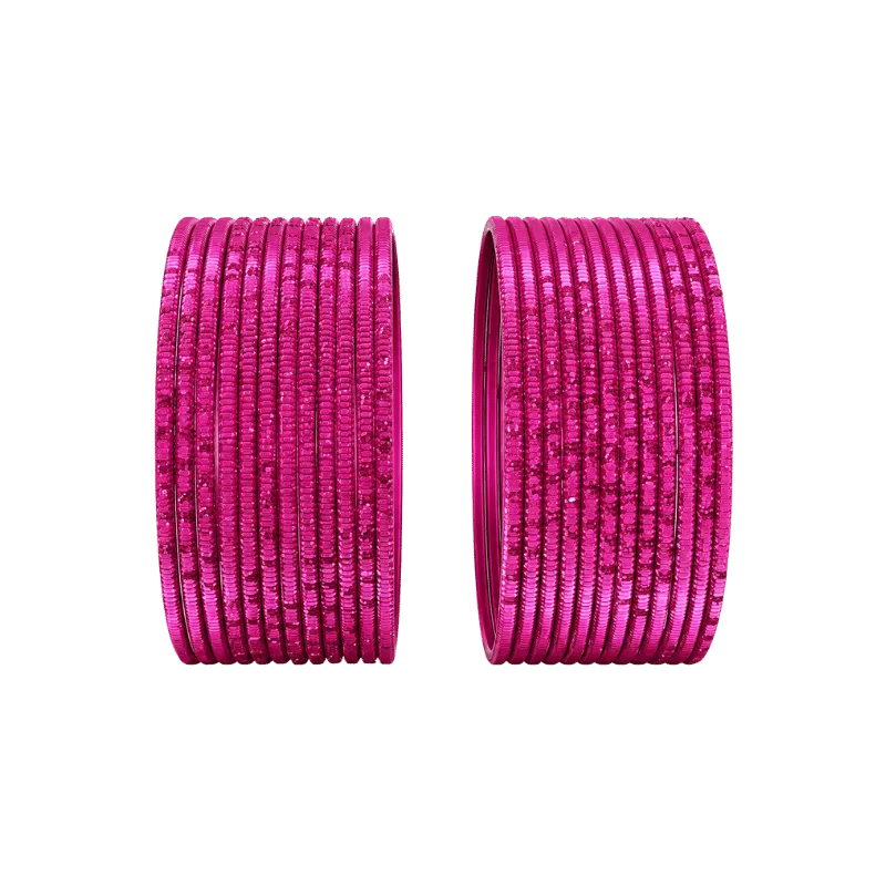 Bella Adults Bangles Set of 24 - Dark Pink - Size 2.4-Global Food Hub