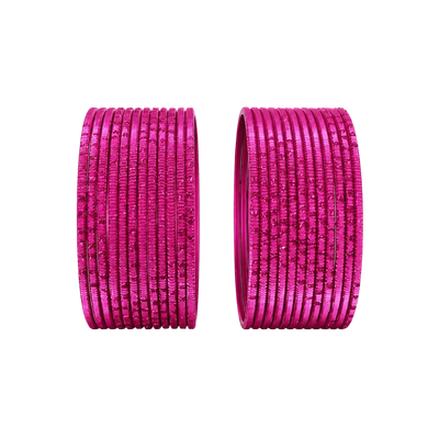 Bella Adults Bangles Set of 24 - Dark Pink - Size 2.4-Global Food Hub