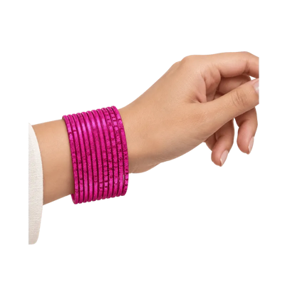 Bella Adults Bangles Set of 24 - Dark Pink - Size 2.6-Global Food Hub