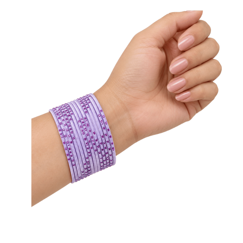 Bella Adults Bangles Set of 24 - Lavender - Size 2.4-Global Food Hub