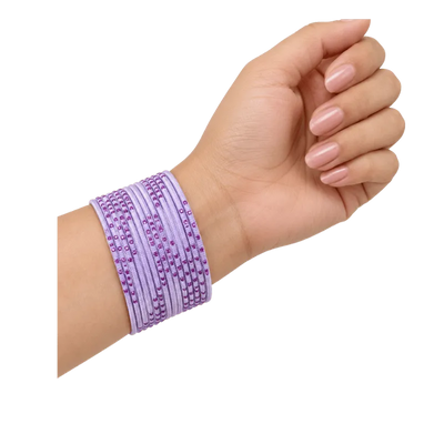 Bella Adults Bangles Set of 24 - Lavender - Size 2.6-Global Food Hub
