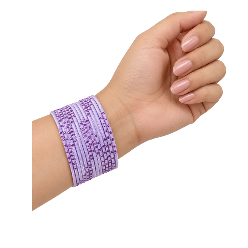 Bella Adults Bangles Set of 24 - Lavender - Size 2.8-Global Food Hub