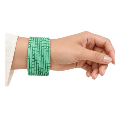 Bella Adults Bangles Set of 24 - Mint Green - Size 2.6-Global Food Hub