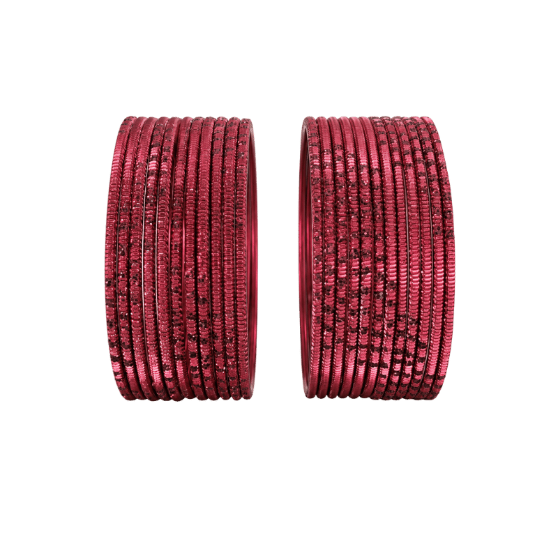 Bella Adults Bangles Set of 24 - Raspberry Red - Size 2.4-Global Food Hub