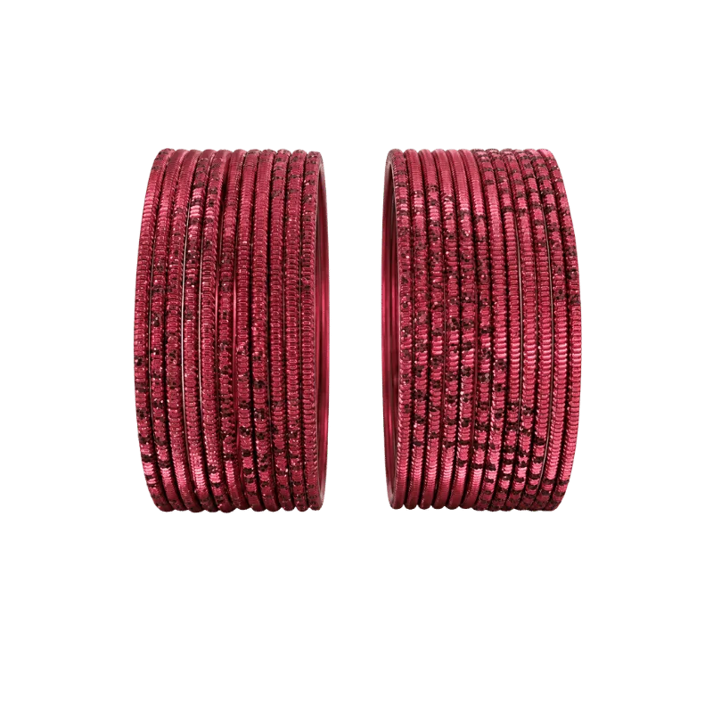 Bella Adults Bangles Set of 24 - Raspberry Red - Size 2.4-Global Food Hub