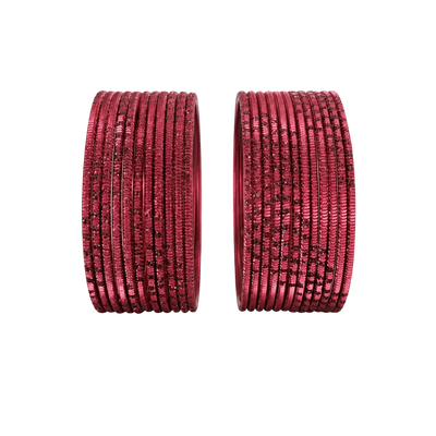 Bella Adults Bangles Set of 24 - Raspberry Red - Size 2.4-Global Food Hub
