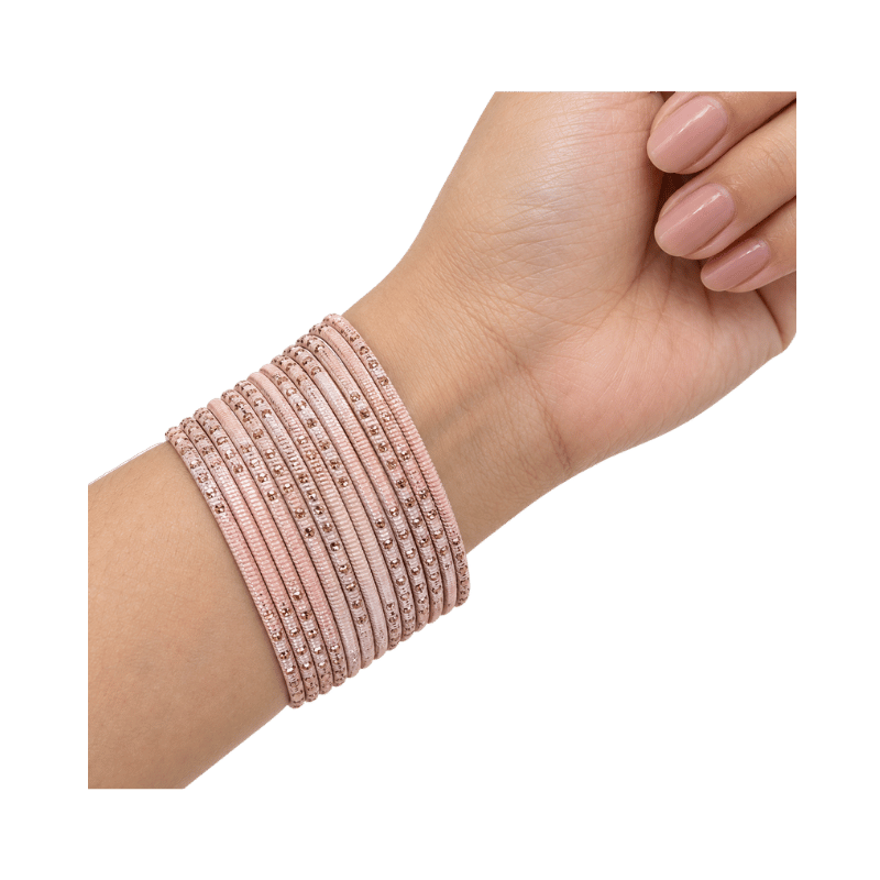 Bella Adults Bangles Set of 24 - Rose Gold - Size 2.4-Global Food Hub
