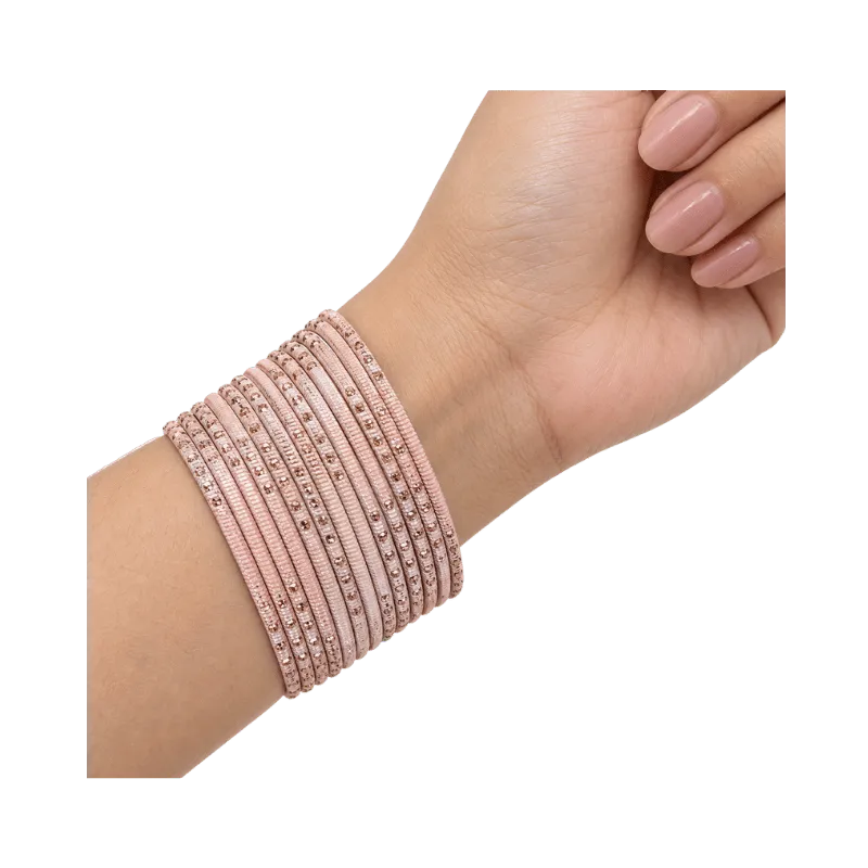 Bella Adults Bangles Set of 24 - Rose Gold - Size 2.4-Global Food Hub