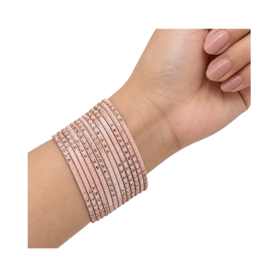 Bella Adults Bangles Set of 24 - Rose Gold - Size 2.4-Global Food Hub