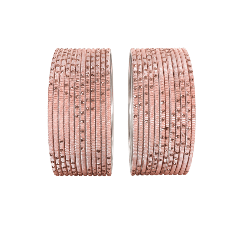 Bella Adults Bangles Set of 24 - Rose Gold - Size 2.4-Global Food Hub