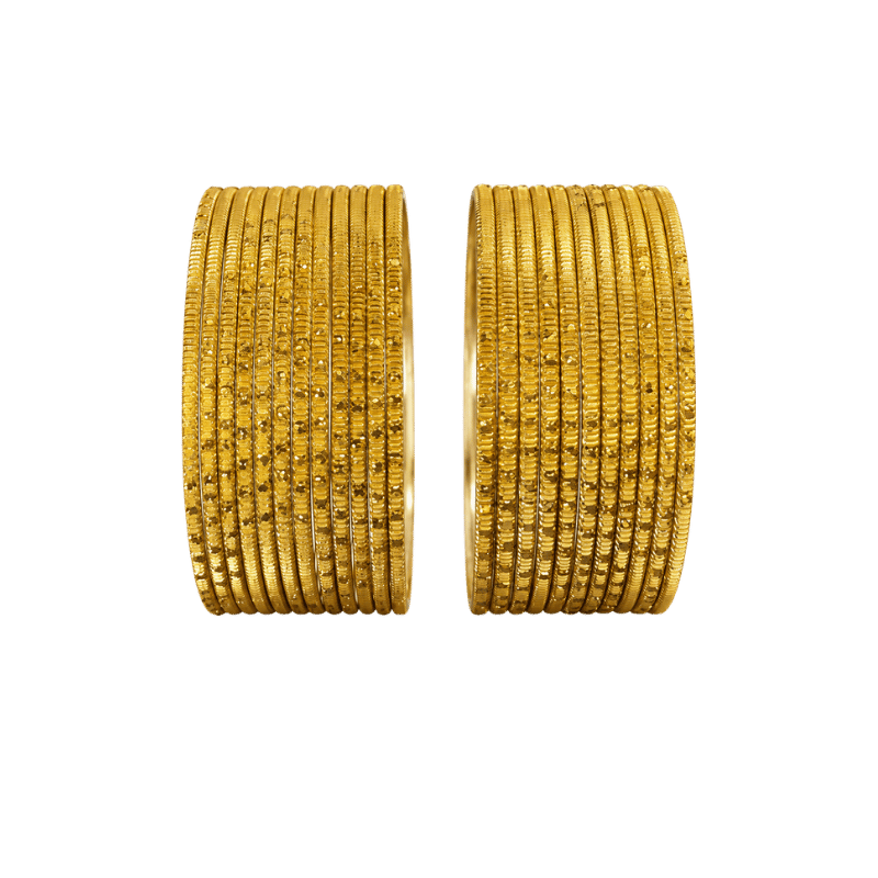 Bella Adults Bangles Set of 24 - Yellow - Size 2.4-Global Food Hub
