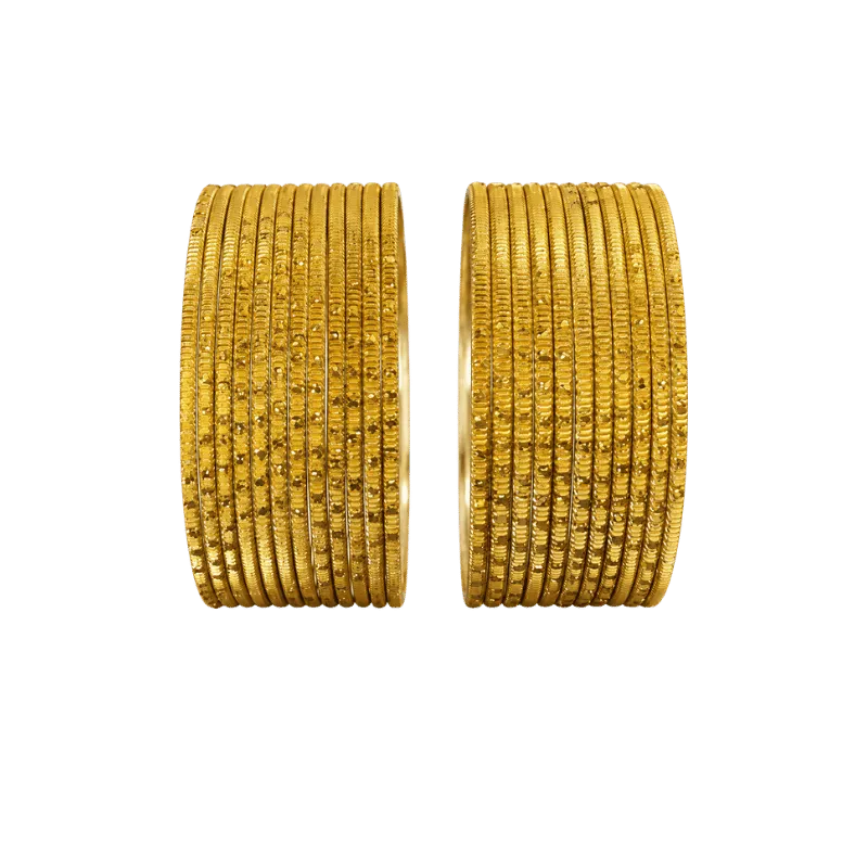 Bella Adults Bangles Set of 24 - Yellow - Size 2.6-Global Food Hub