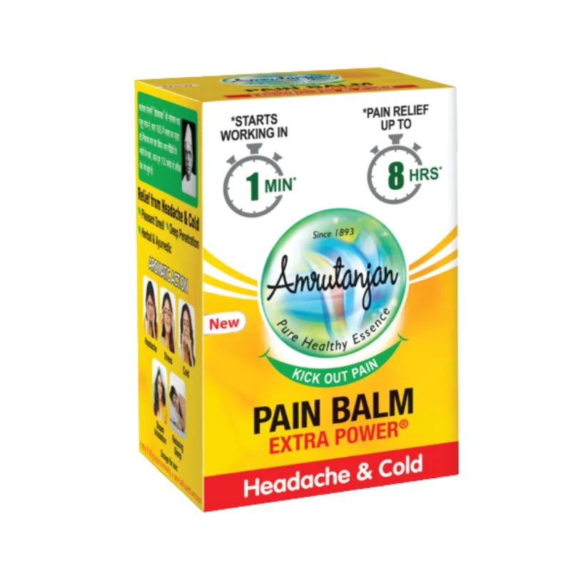 Best Before 1 Jan'26 - Amrutanjan Strong Pain Balm Headache & Cold - 8ml-Global Food Hub