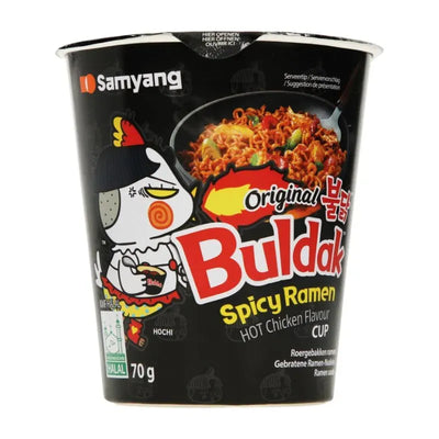 Best Before 19th May'26 Samyang Buldak CUP Noodles Hot Chicken Spicy Ramen Original - 70g-Global Food Hub