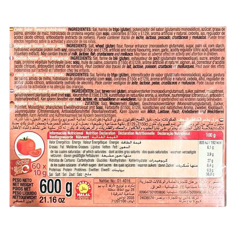 Best Before 28 August'25 Calnort Bouillon Cubes Tomato - 60 Cubes / 600g-Global Food Hub