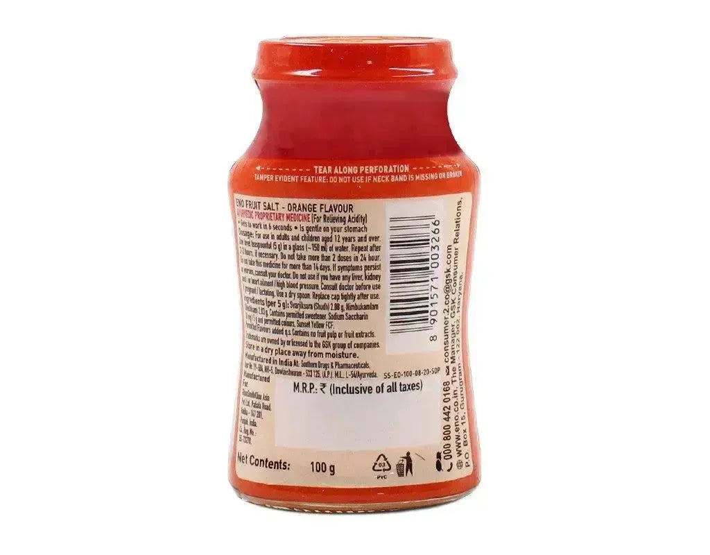 Best Before 28th Feb'26 ENO Fruit Salt Orange - 100g-Global Food Hub