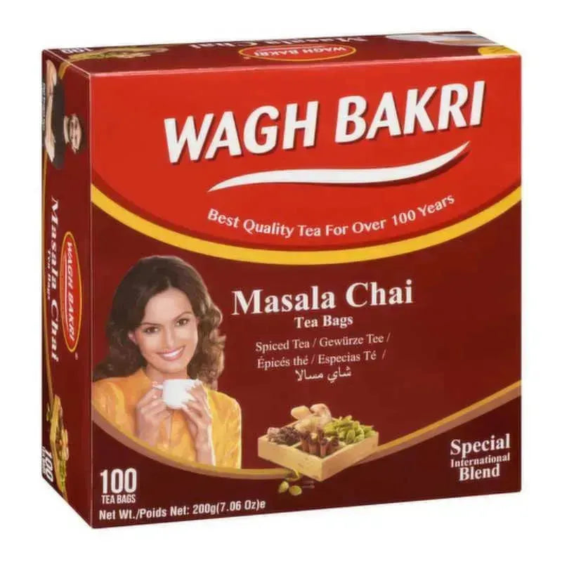 Best Before 30th August 2026 - Wagh Bakri Masala Chai/ Tea bags - 200g / 100 bags-Global Food Hub