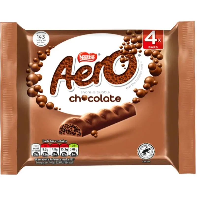 Best Before 31 January '25 - Nestle Aero Milk Chocolate - 108g (4bars x 27g)-Global Food Hub