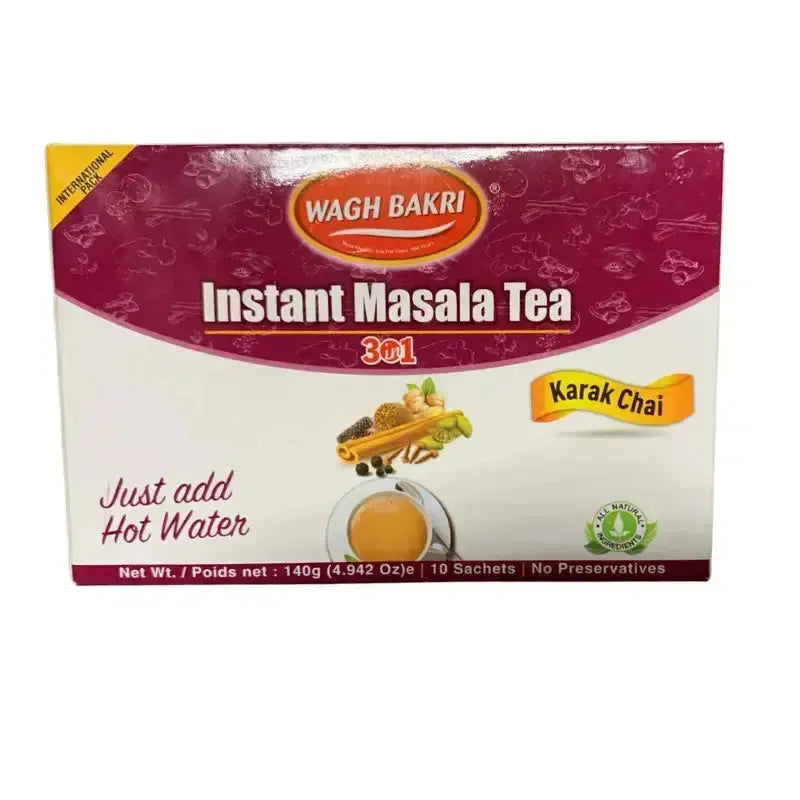 Best Before 31 January '25 - Wagh Bakri Karak Chai Instant Masala Tea - 180g-Global Food Hub