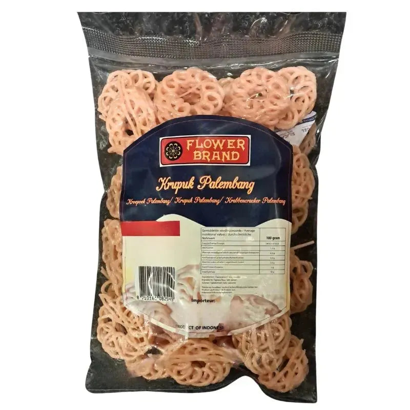 Best Before 31 May'26 Flower Brand Krupuk / Kroepoek Palembang - 250g-Global Food Hub