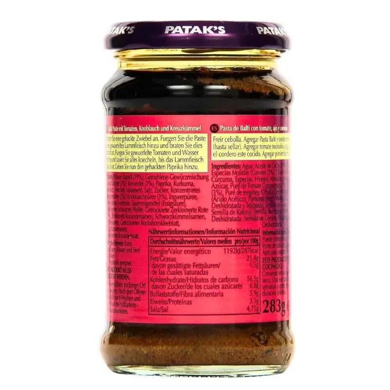 Best Before 31st Aug'26 Patak's Balti Spice Paste - 283g-Global Food Hub