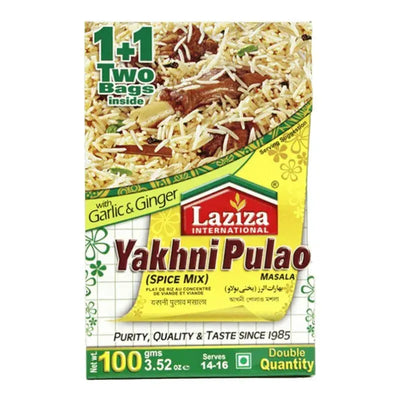 Best Before 31st August'26 Laziza Yakhni Pulao Masala - 100g-Global Food Hub