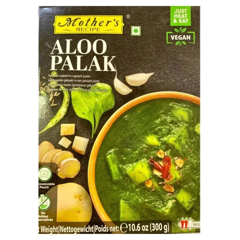Best Before 6 January'26 Mother's Recipe RTE Aloo Palak - 300g-Global Food Hub