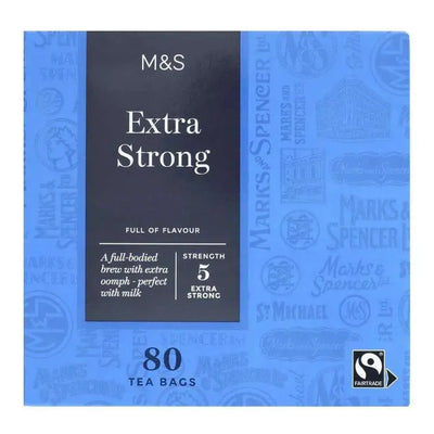 Best Before Feb -25 - M&S Extra Strong Teabags 80 pcs - 80 bags - 250g-Global Food Hub