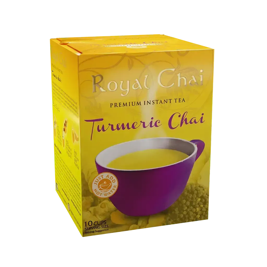 Best before 28 Feb'25 - Royal Chai Turmeric Premium Instant Indian Tea - Unsweetend - 140g-Global Food Hub