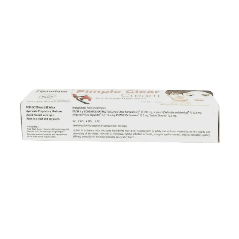 Best before end April 2026 - Himalaya Pimple Clear Cream - 20g-Global Food Hub