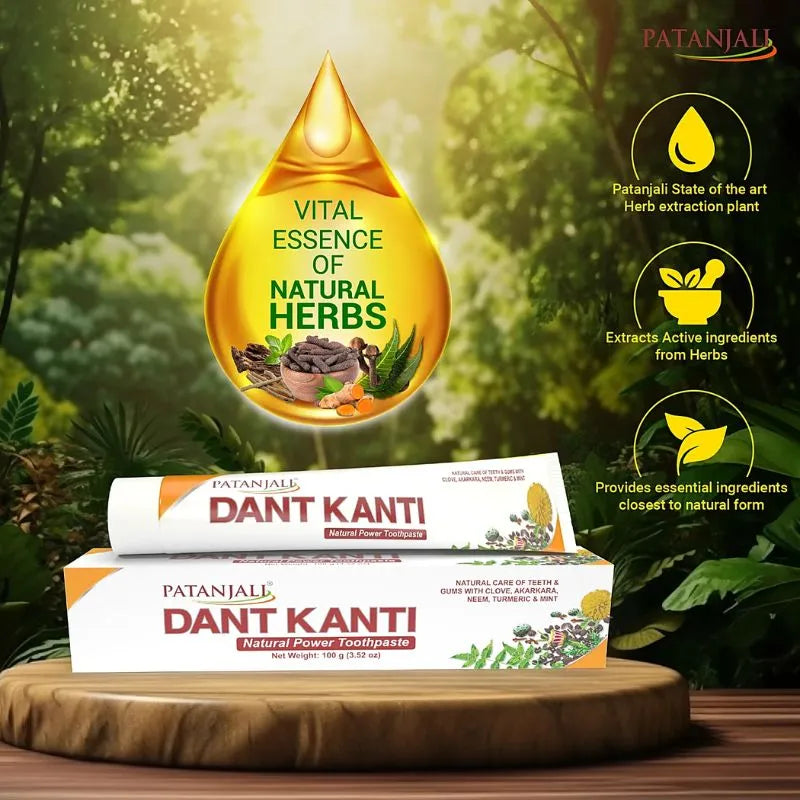 Best before end August 2026 - Patanjali Toothpaste Dant Kanti - 100g-Global Food Hub