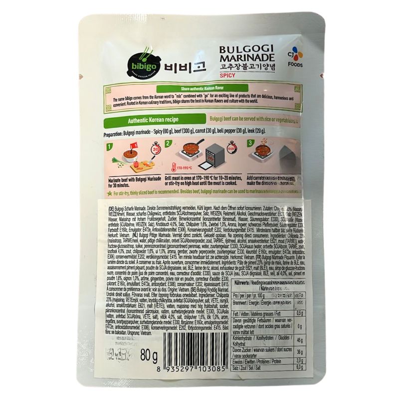 Bibigo Bulgogi Marinade Spicy - 80g-Global Food Hub