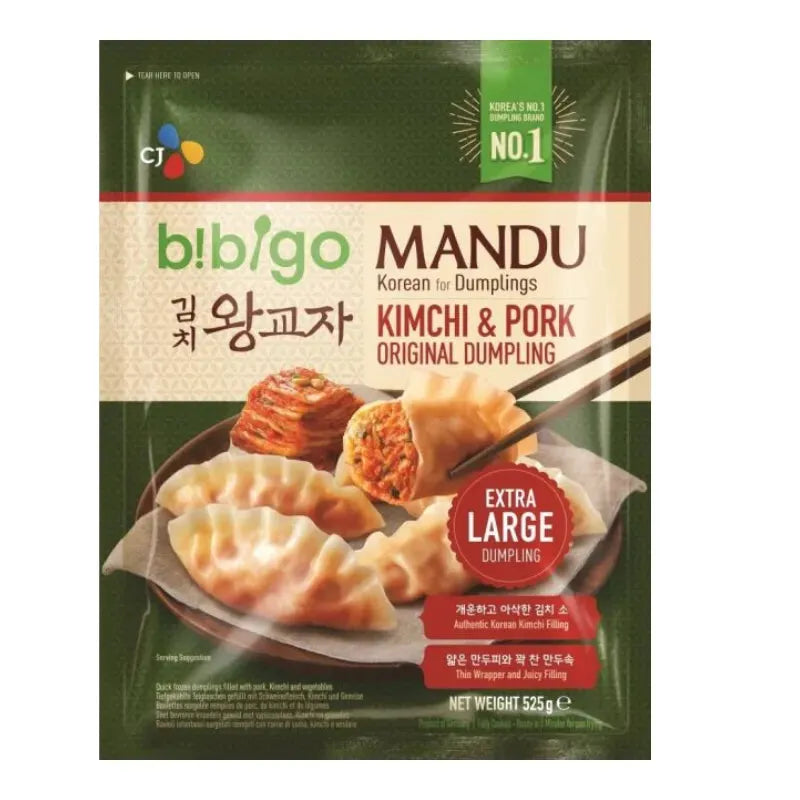 Bibigo Frozen Mandu Dumpling Kimchi & Pork - 525g-Global Food Hub