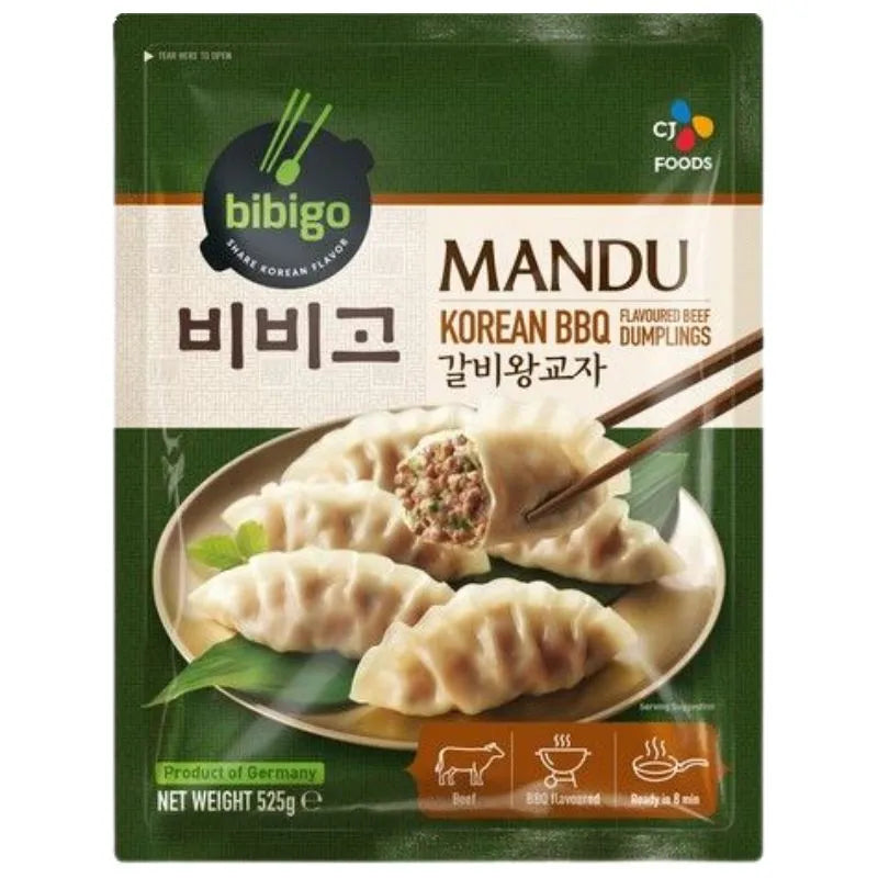 Bibigo Frozen Mandu Korean BBQ Flavoured Beef Dumplings - 525g-Global Food Hub