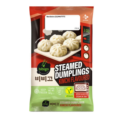 Bibigo Frozen Microwavable Kimchi Dumplings-168 grams-Global Food Hub