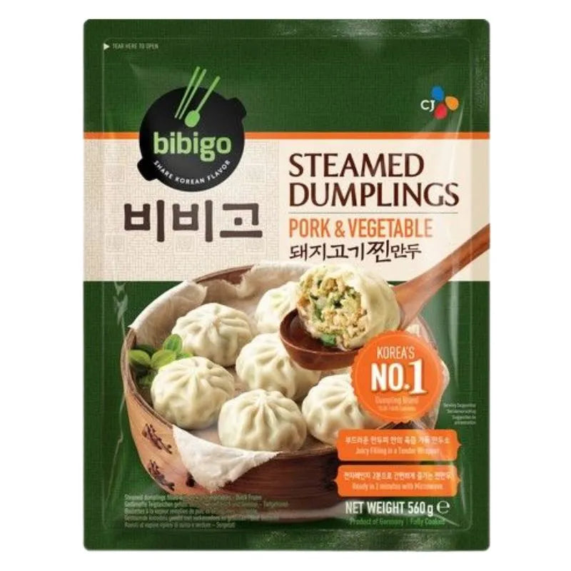 Bibigo - Frozen Steamed Dumpling Pork & Vegetables - 560g-Global Food Hub