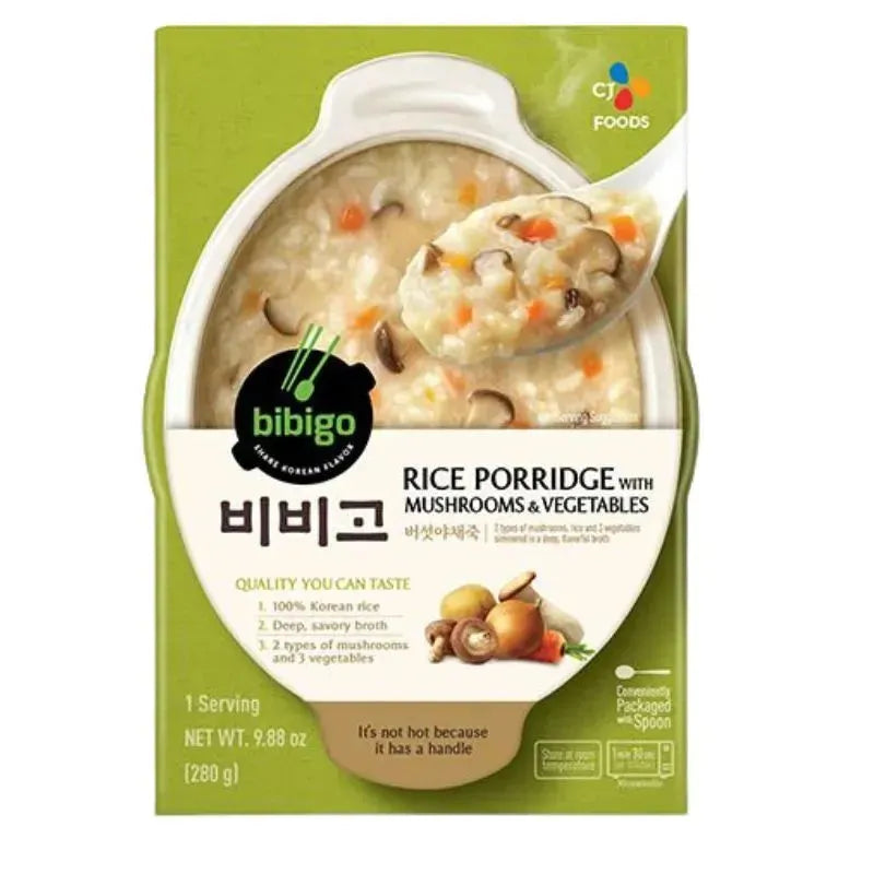 Bibigo - Instant Rice Porridge With Mushroom & Vegetables - 280g-Global Food Hub