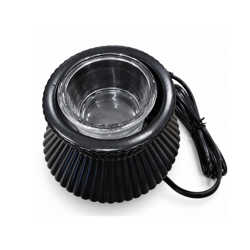 Black Electric Aroma Diffuser – Oil & Wax Burner with Glass Dish-Global Food Hub