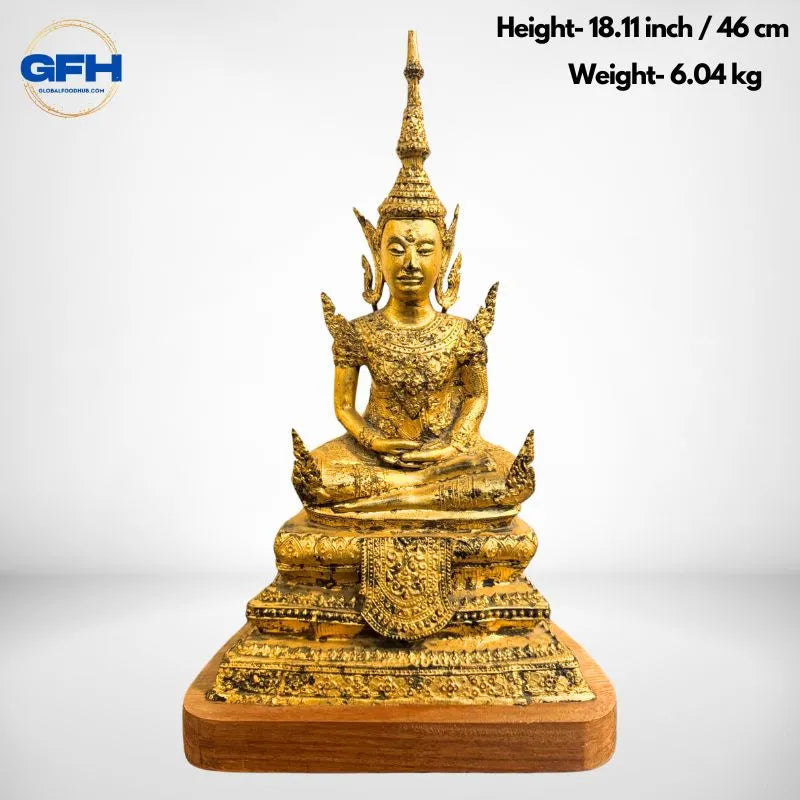 Brass Antique Thai Buddha-Global Food Hub