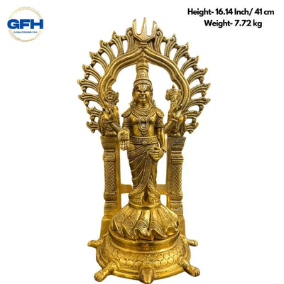 Brass Balaji Statue with Tortoise-Global Food Hub