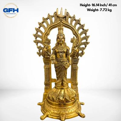 Brass Balaji With Tortoise-Global Food Hub