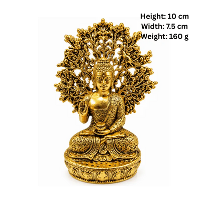 Brass Buddha With Tree Of Life M Statue-Global Food Hub