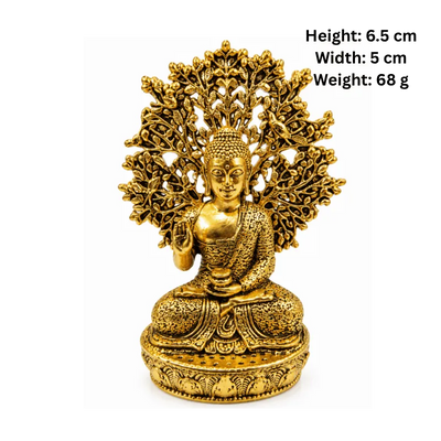 Brass Buddha With Tree Of Life S Miniature Statue-Global Food Hub
