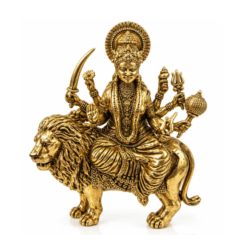 Brass Durga L Statue-Global Food Hub